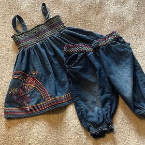 Koala baby Infant 18 month denim tank top w/ matching pants.